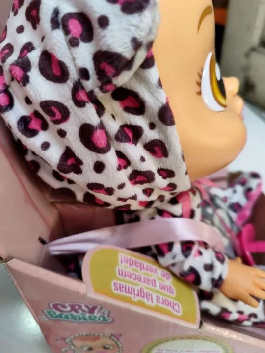 Boneca Cry Babies Lea Chora Com Sons e Lágrimas de Verdade - Multikids - Foto 3