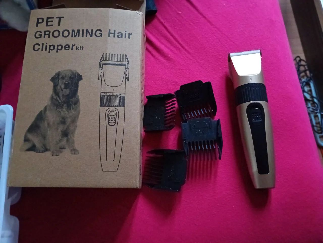 Máquina de Aparar Pelos de Cães - Kit Completo