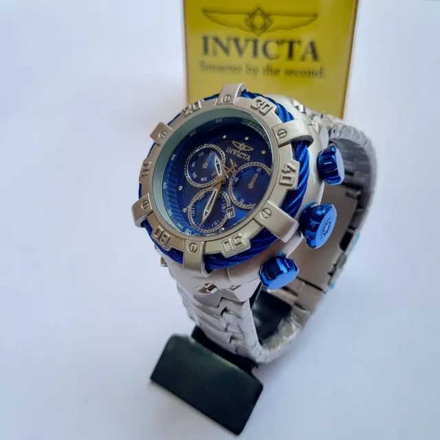 Relógio Thunderbolt plata fundo azul  - Foto 2