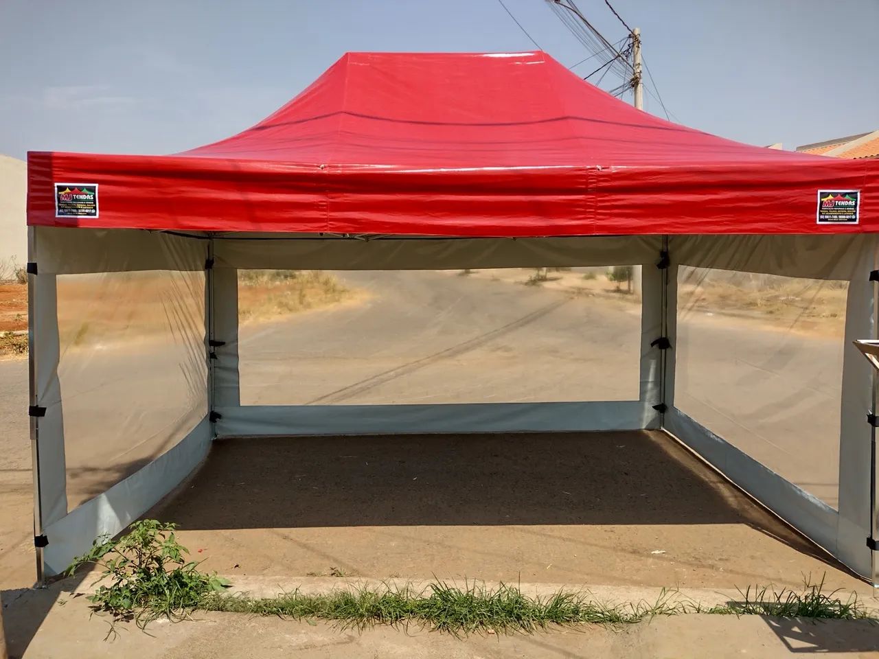 Tenda 4,5x3 com 3 laterais cristais  só 1850 - Foto 3