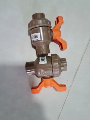 Dois Registros de Esfera novos com Anel Soldável PVC 20mm Tigre