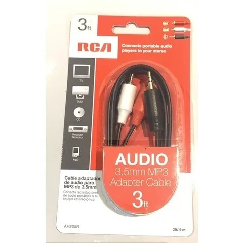 Cabo de áudio auxiliar P2 X RCA
