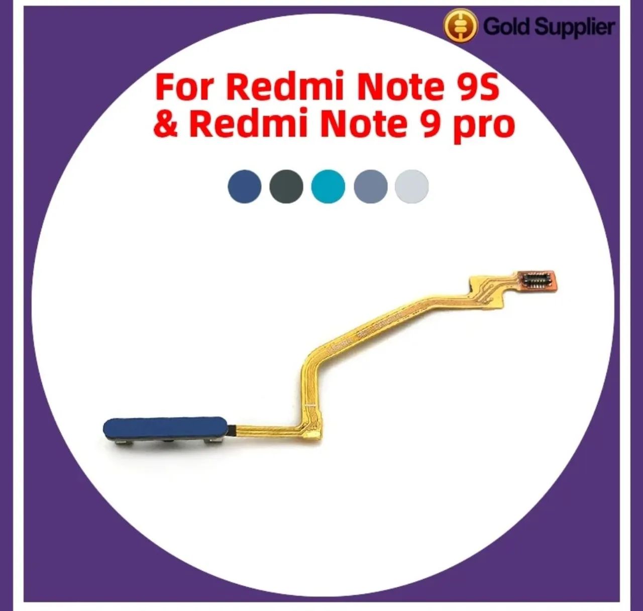 Flex Cabo Botão Power Volume Redmi Note 9S e Note 9 Pro