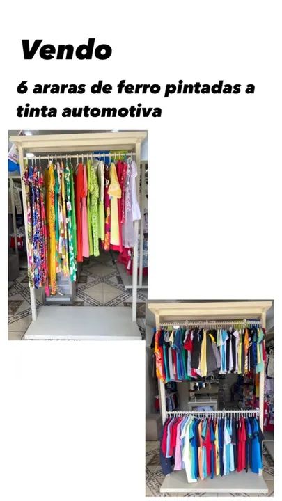 Arara de ferro pintada a tinta automotiva 