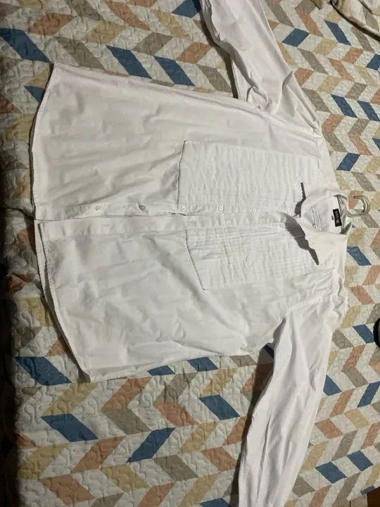 Camisa Social Branca Manga Longa - Foto 3