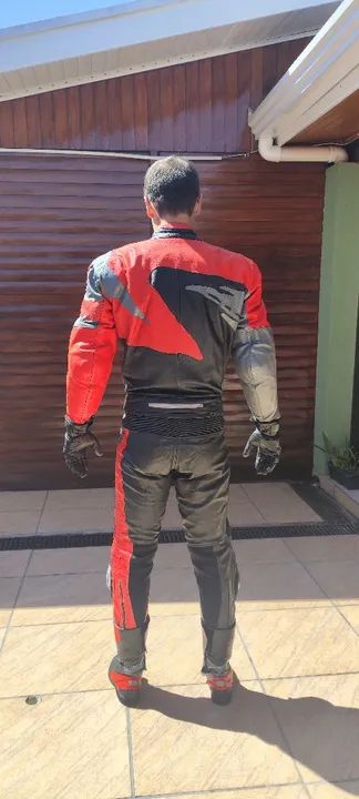 Macacão completo para motociclistas com luva e bota  - Foto 2