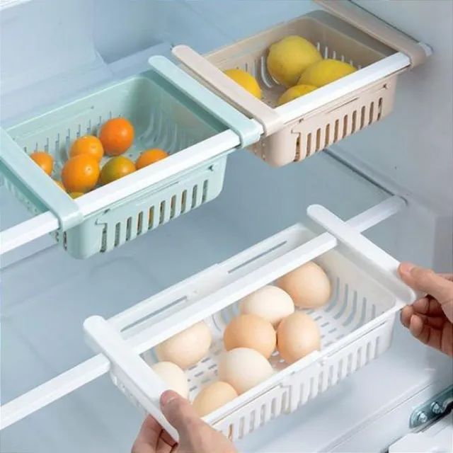 Gaveta Organizadora Ajustável Multiuso De Geladeira Retrátil Unidade - Foto 3