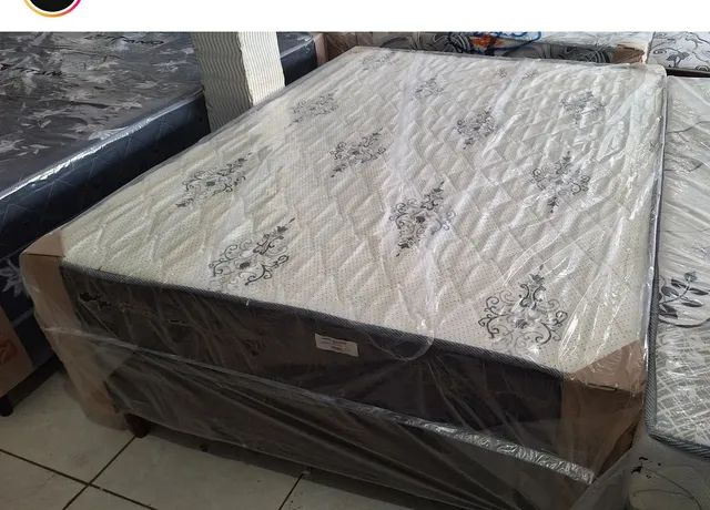 CAMA BOX CASAL ESPUMA SELADA NOVA