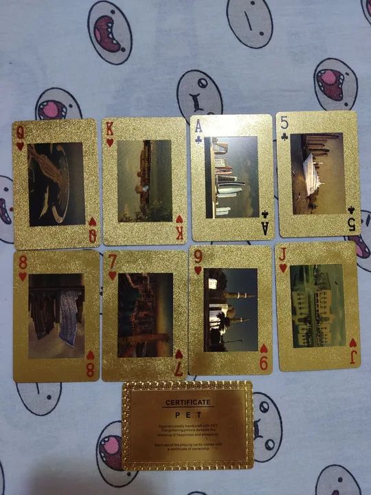 Baralho de Cartas Dourado DUBAI