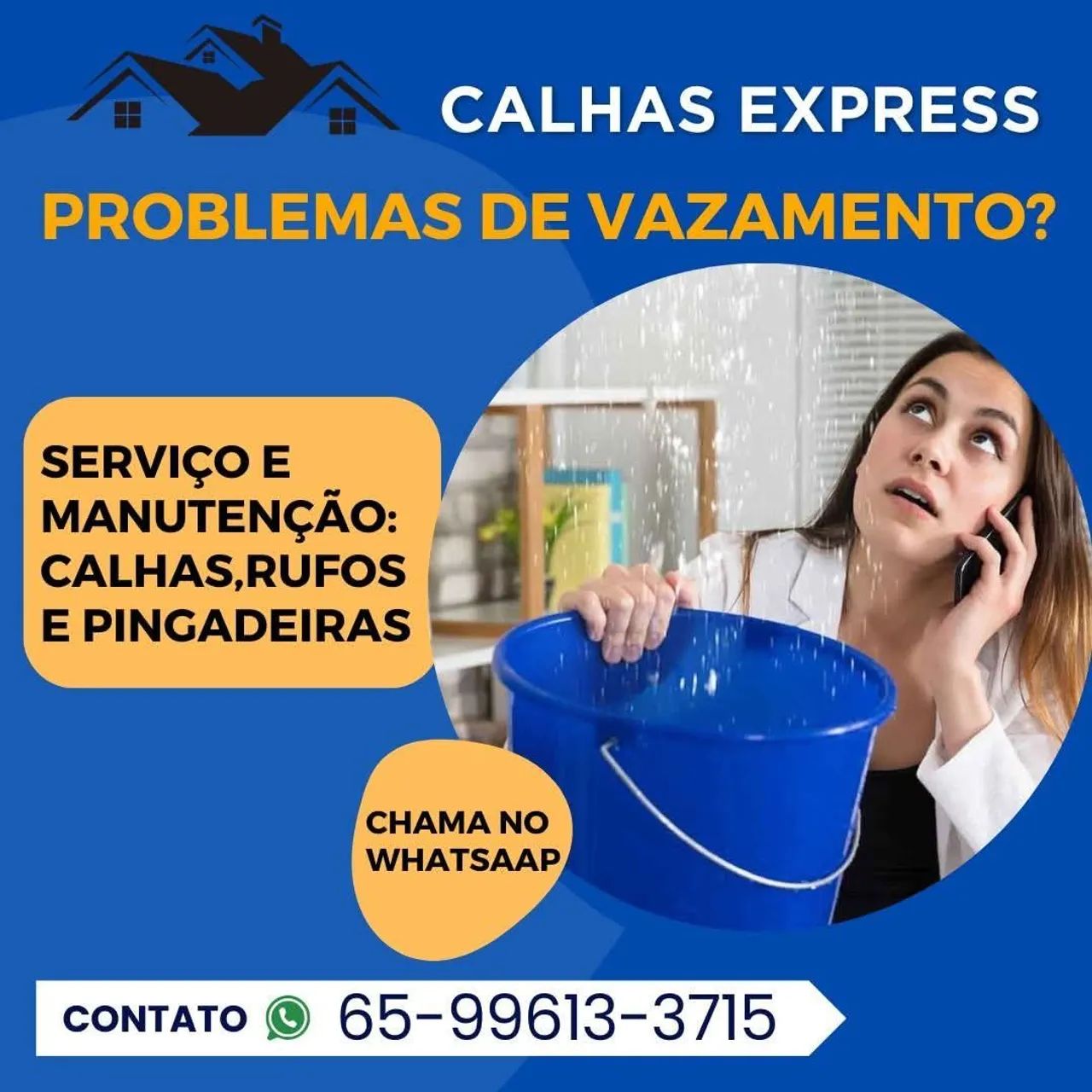 Calhas rufos pingadeira e manutenção geral 
