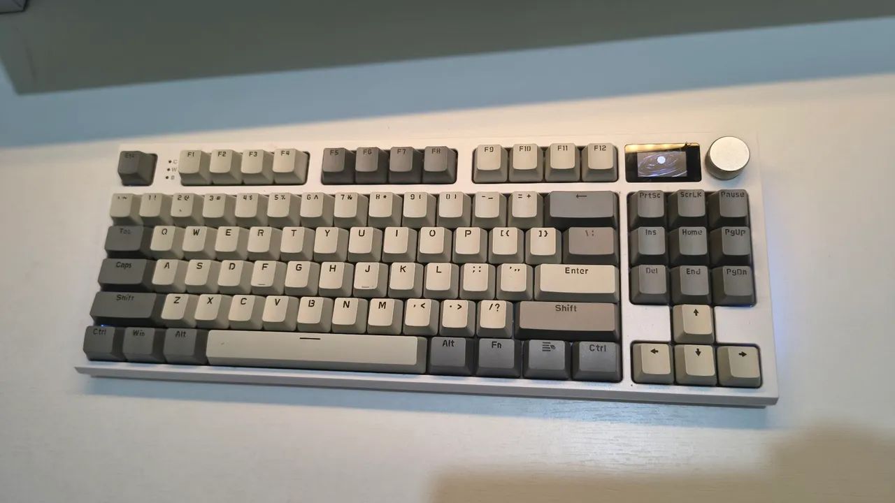 Teclado Mecânico Attack Shark K86, Tela Tft, Rgb, Bluetooth/ switch Gateron amarelo e red - Foto 5