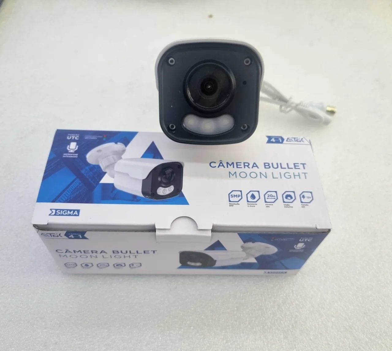 Câmera AHD FulHD 5MP Externa Visão Noturna Bullet Moon Light