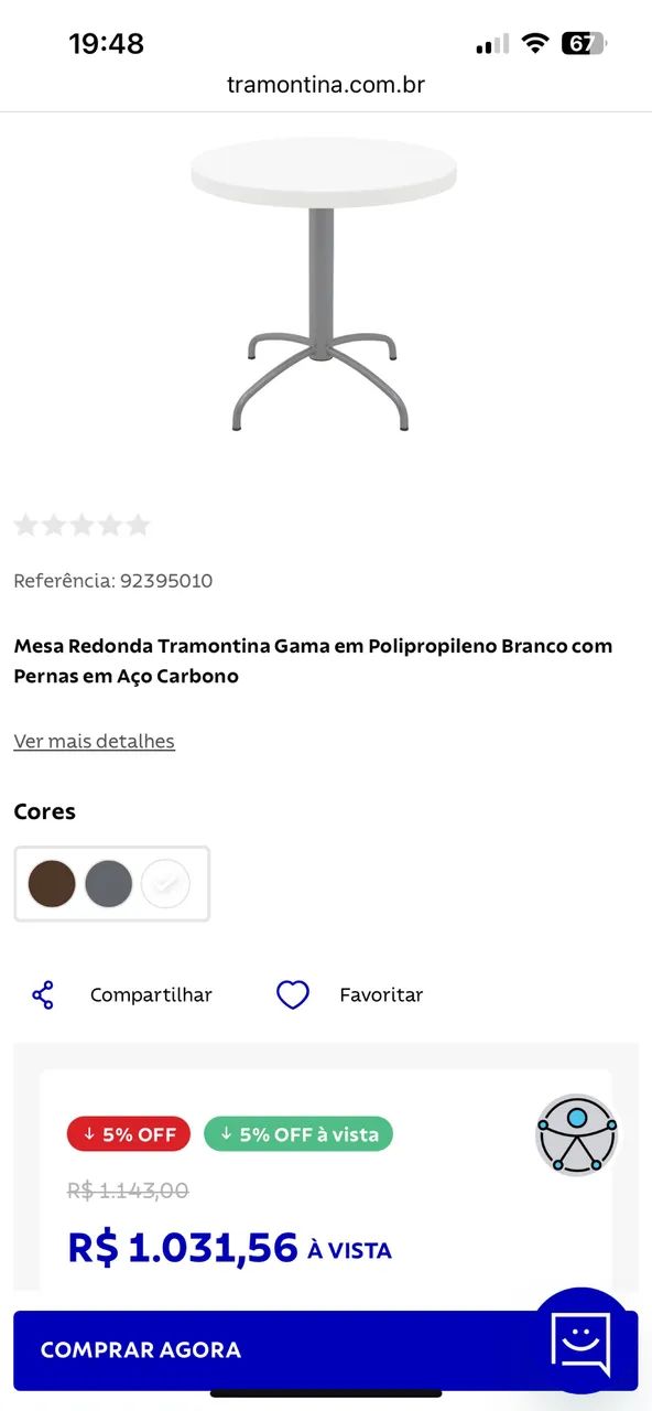 Conjunto de mesa e cadeiras Tramontina  - Foto 5