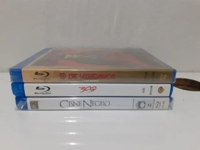 Kit 03 blu-rays - V de Vingança, Cisne Negro e 300 - ORIGINAIS - Foto 3