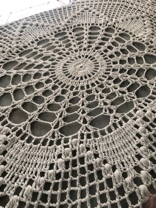 Toalha de Tricô bordada a mão  - Foto 2