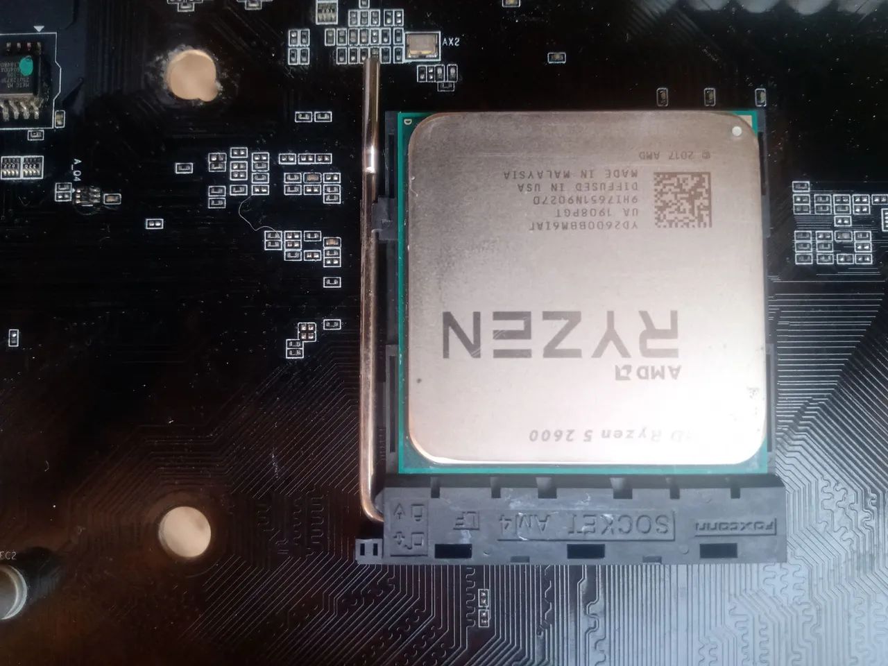 Processador razyn 5 2600+ placa mae