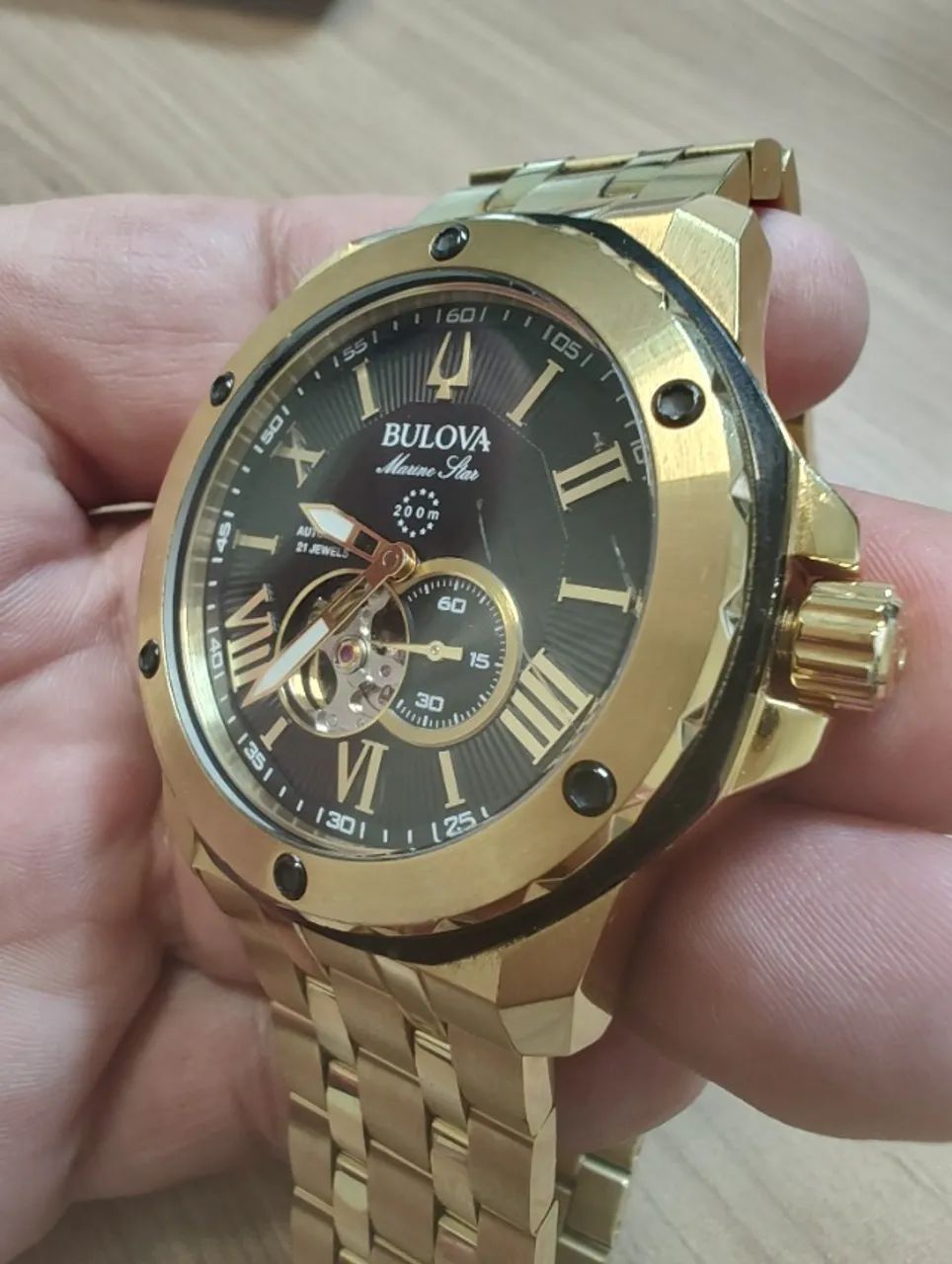 Bulova Marine Star dourado - Foto 4