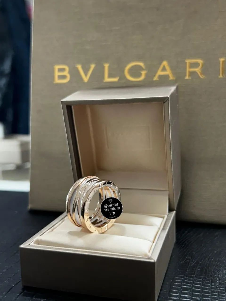 Anel Aliança bvlgari bzero Ceramica branca vazada  - Foto 5