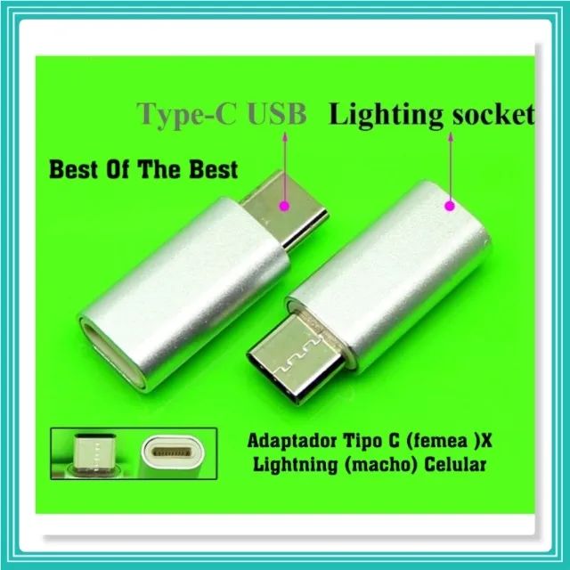 Adaptador De Celular iphone Lightning Fêmea Para Type C macho