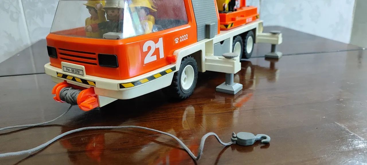 Caminhão de Bombeiros Playmobil Antigo - Foto 5