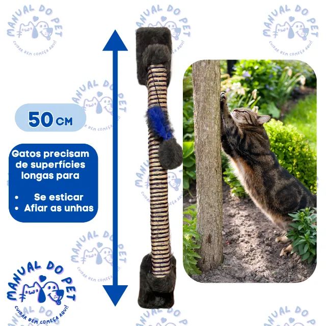Arranhador p/ Gato em Sisal com Chocalho - 50 cm - Foto 3