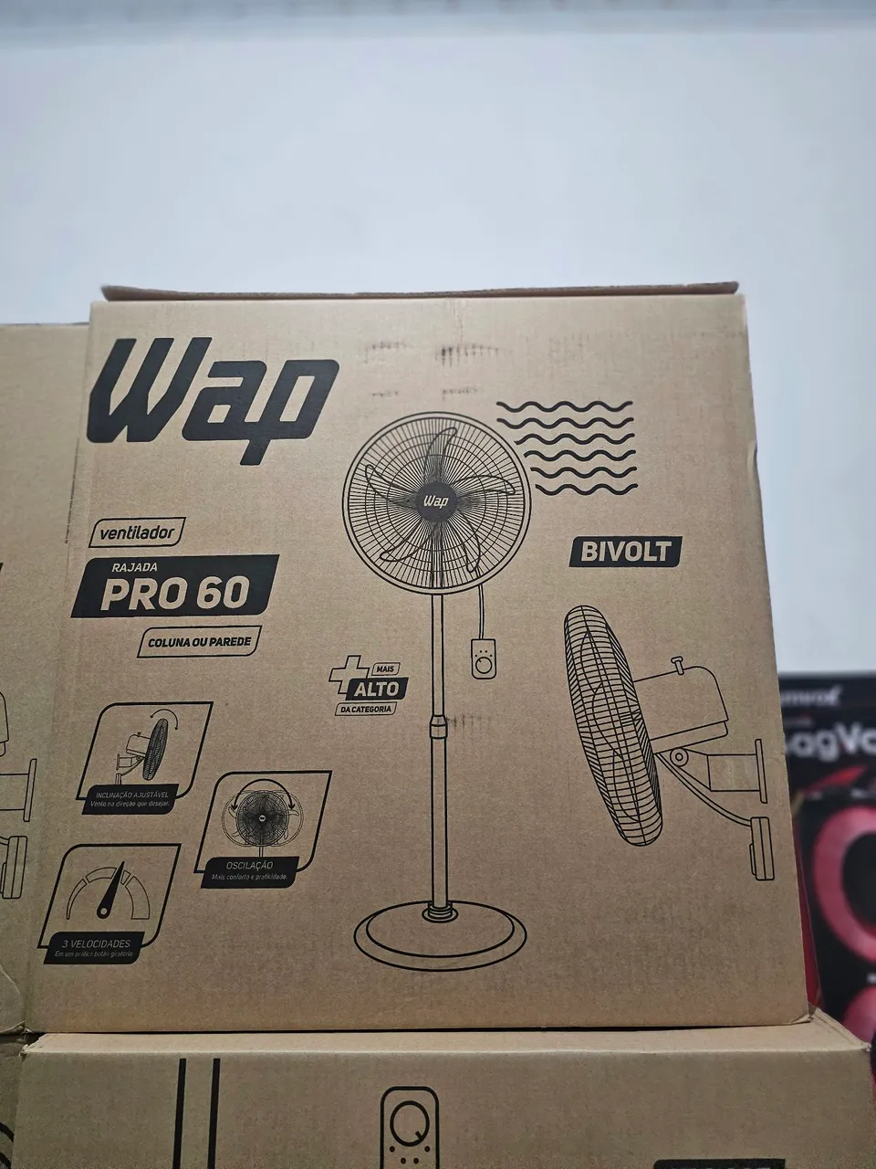 Ventilador de Coluna e Parede Wap Pro 60 Bivolt