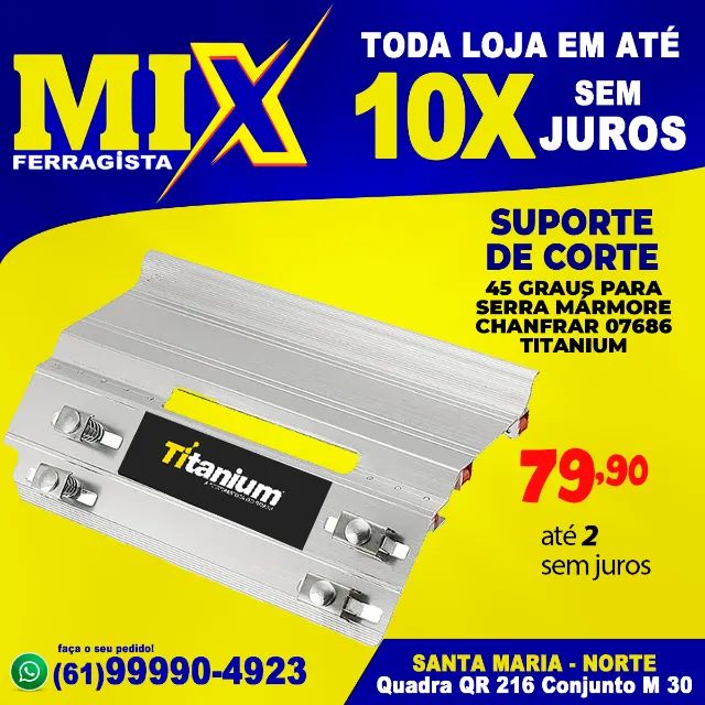 Suporte de Corte 45 Graus Para Serra Mármore Chanfrar 07686 Titanium