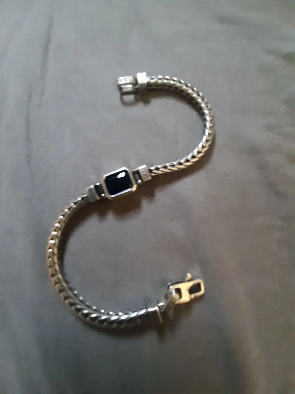 Pulseira tipo Balé com Pedra Azul - Foto 4