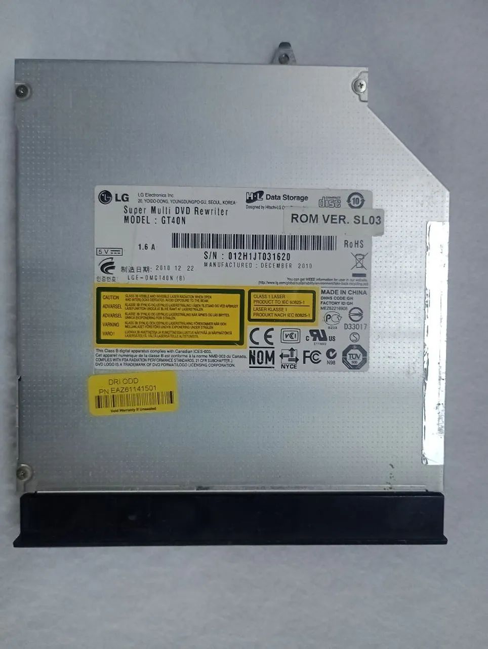 Gravador DVD LG GT40N Super Multi DVD Rewriter