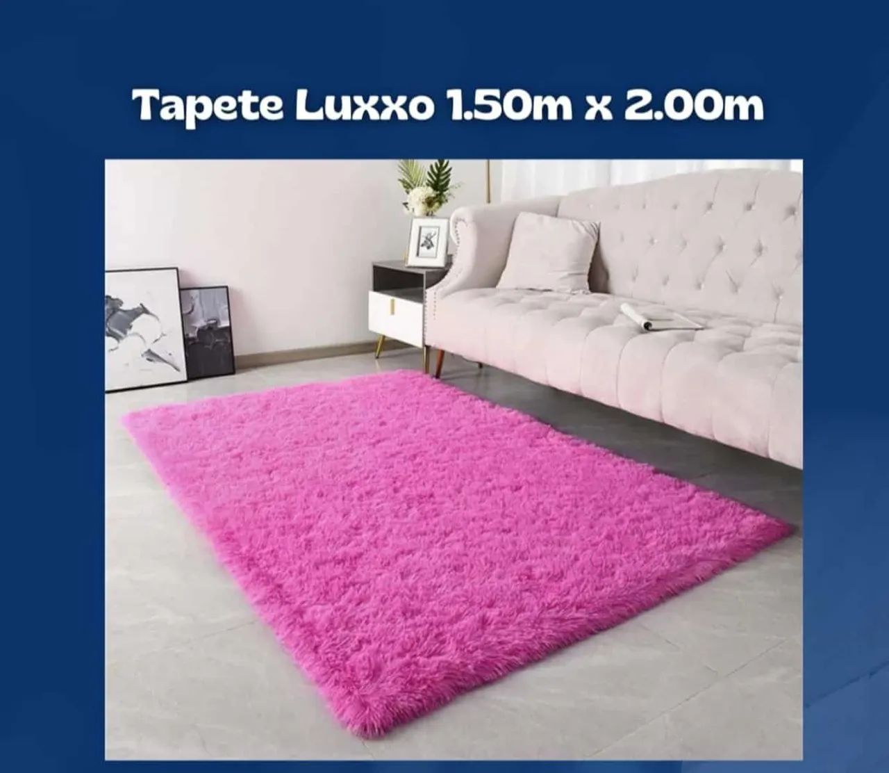 02 Tapetes peludos grande por R$300,00 no pix - Foto 3