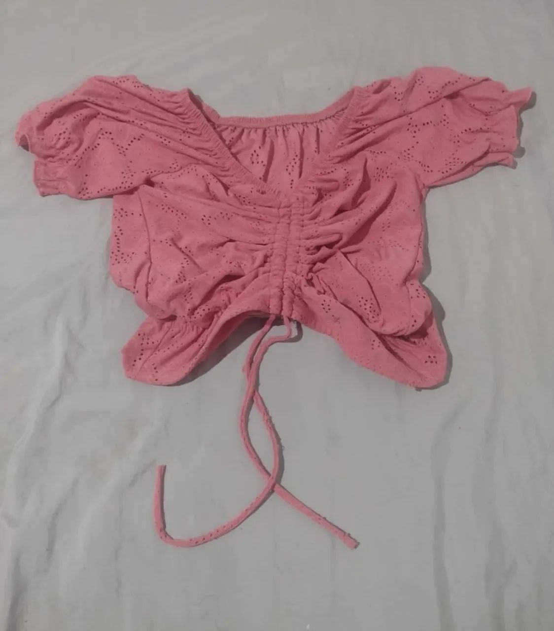 Cropped Rosa Com Amarração