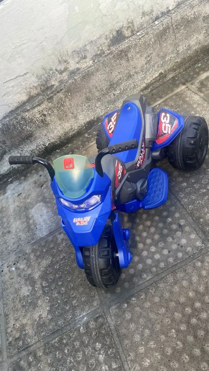 Mini Moto Elétrica Infantil Rally ATV Azul