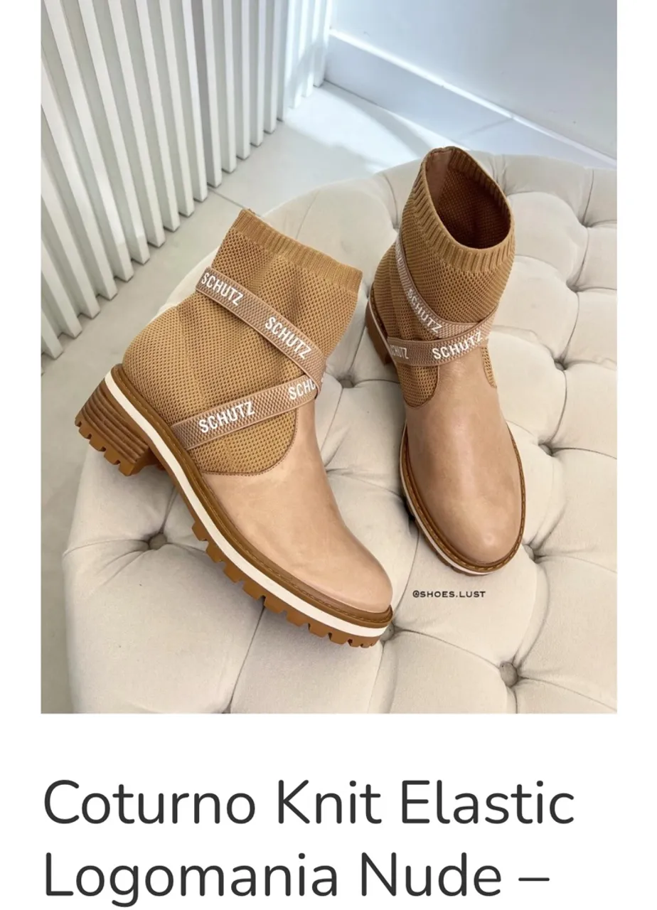 Coturno Knit Elastic  Nude 36 - Schutz