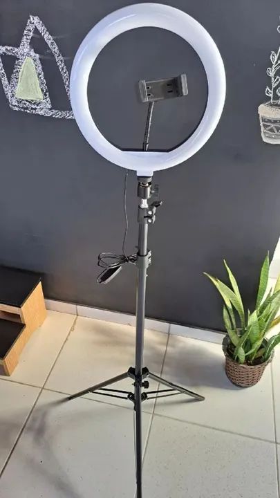 Ring Light, Iluminador 10 Polegadas Com Tripé De 2.10 Metros