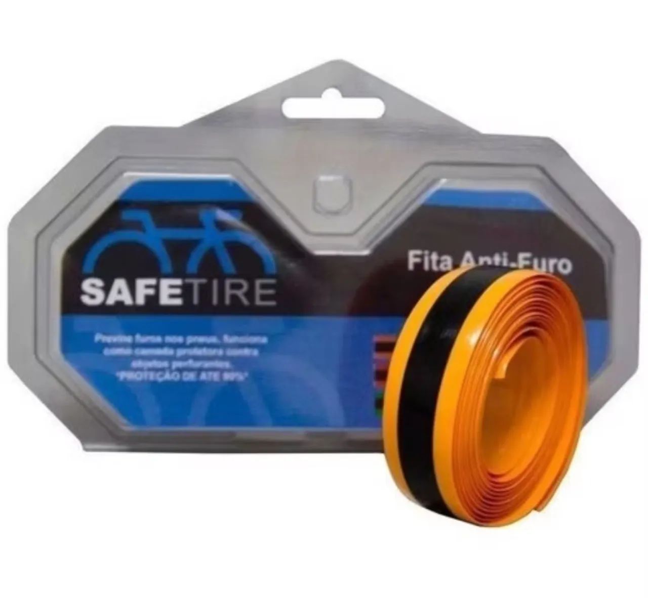 Fita Anti-Furo - SAFETIRE - Para pneu de Bike (cor laranjado) - Foto 3