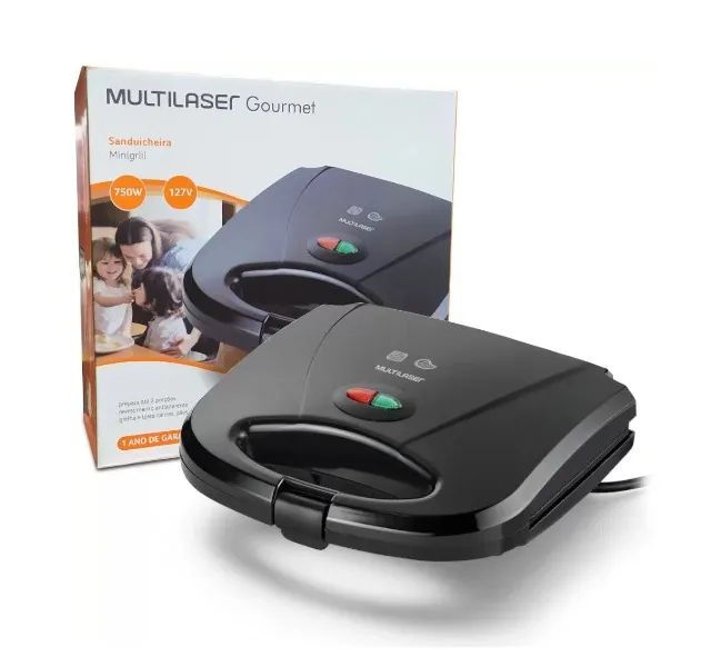 Sanduicheira Multilaser Gourmet CE043, 750W, Antiaderente - 110V (NOVO) - Foto 6