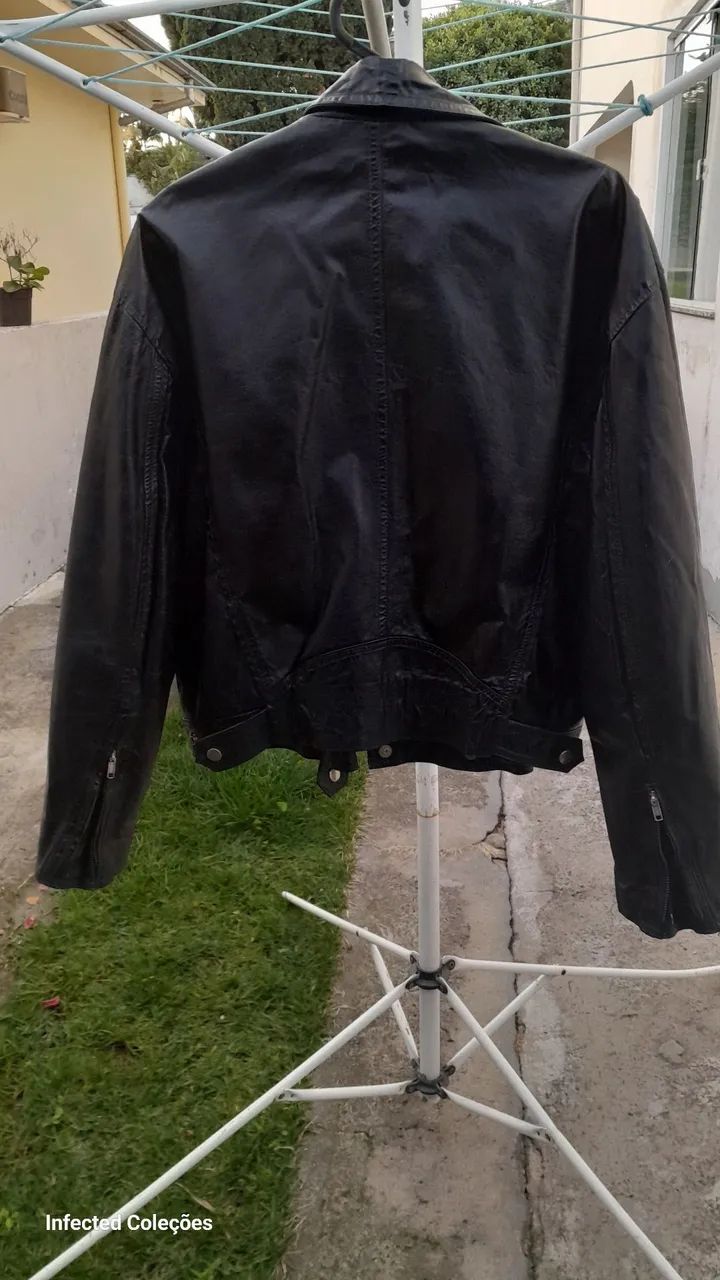 Jaqueta de Couro Preta
