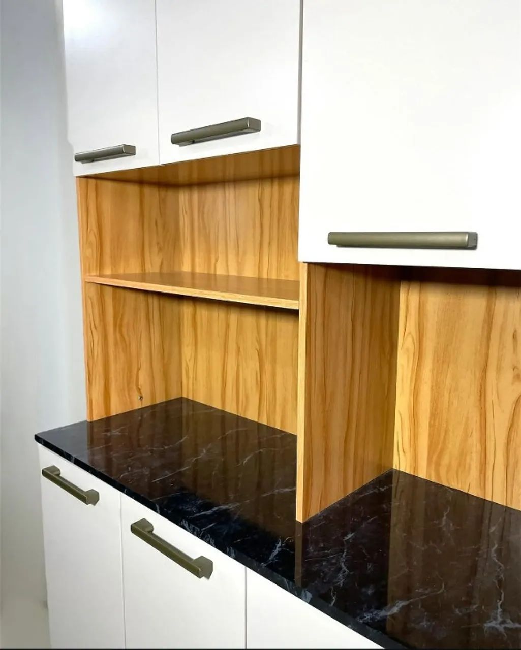 "Sofisticação e Eficiência: Kit Cozinha Compacta Tannat Gold com 8 Portas e 1 Gaveta em 10 - Foto 2