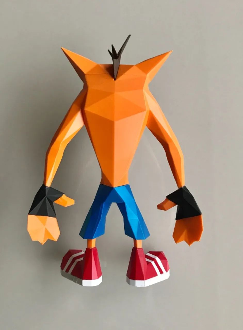 Boneco Figure Crash bandicoot Low poly 18CM - Foto 2