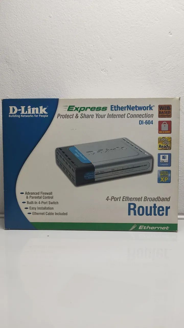 Roteador D-Link Express EtherNetwork DI-604 4 Portas
