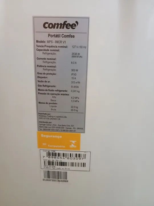 Ar Condicionado Portátil Comfee 9000 BTUs - Foto 2