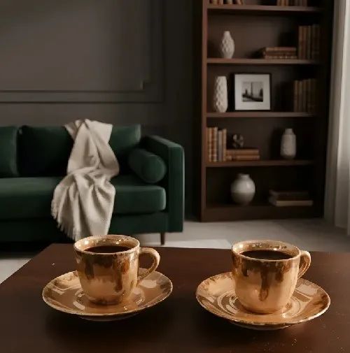 2 xícaras de cafezinho em porcelana - década de 30 - Foto 2