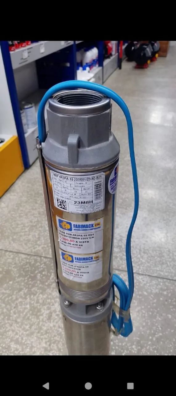 BOMBA SUBMERSA 1CV 220V 4" C/PAINEL 10 ESTAGIO LEAO - Foto 2