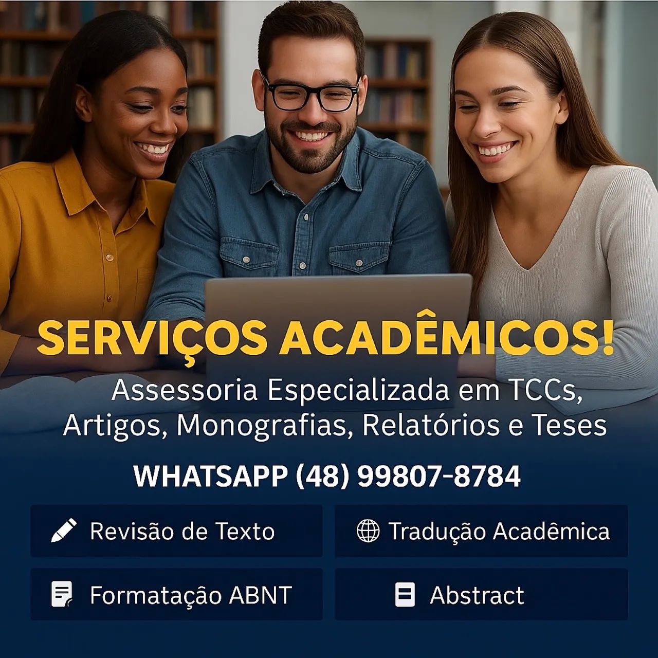 Assessoria Acadêmica Completa - Revisão, ABNT, Tradução e Abstract