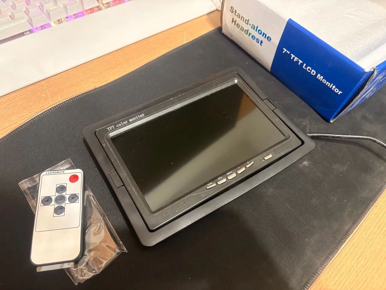 Monitor Lcd 7° Polegadas Tft Color Cor Preto64418591095553121