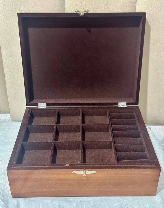 Caixa de madeira vintage para guardar joias - Foto 2