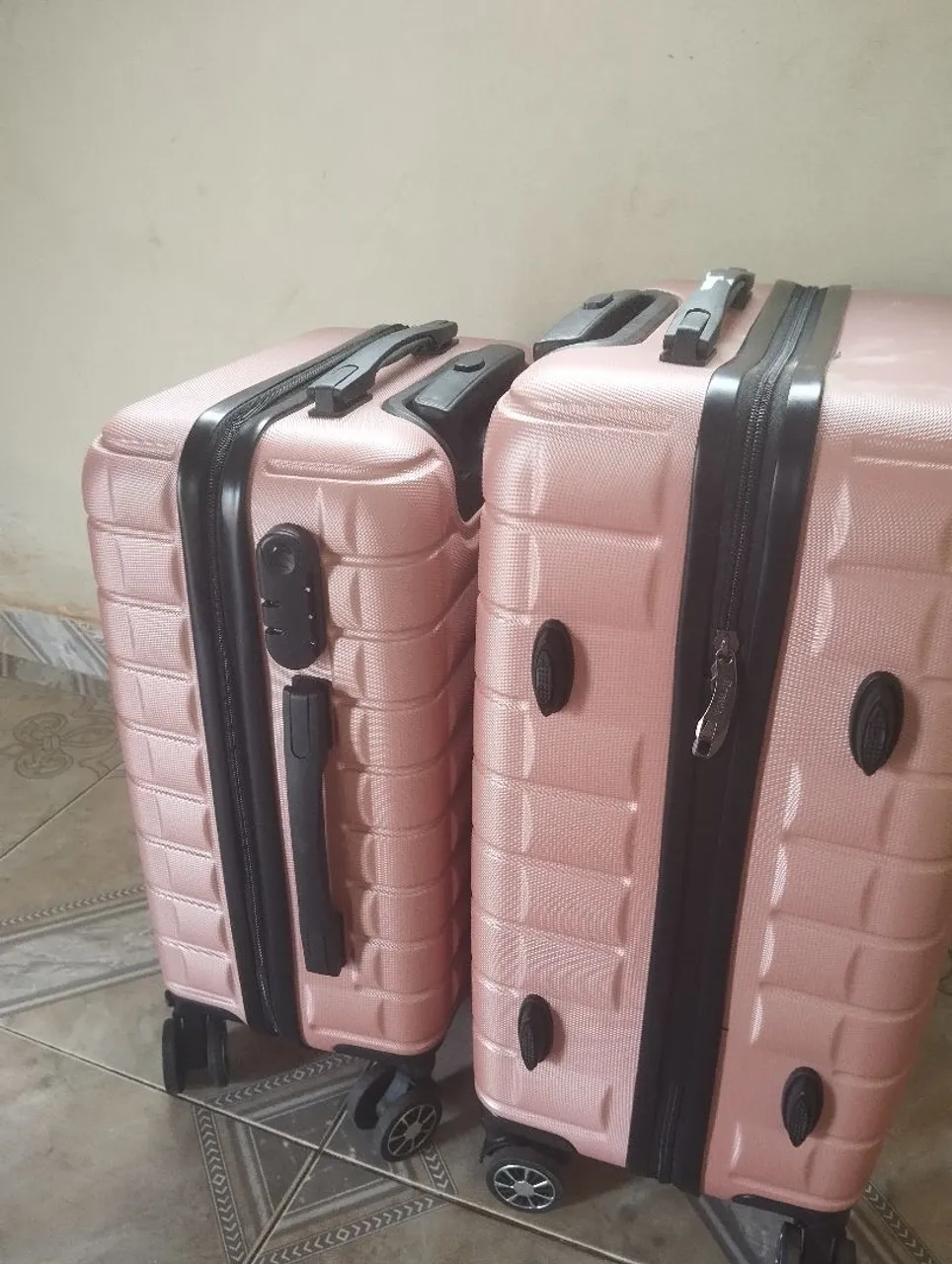 Conjunto de malas BRAVIA na cor rose