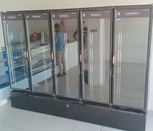 EXPOSITOR REFRIGERADO 5 PORTAS - REFRIMATE - NOVO (SOMOS LOJA)