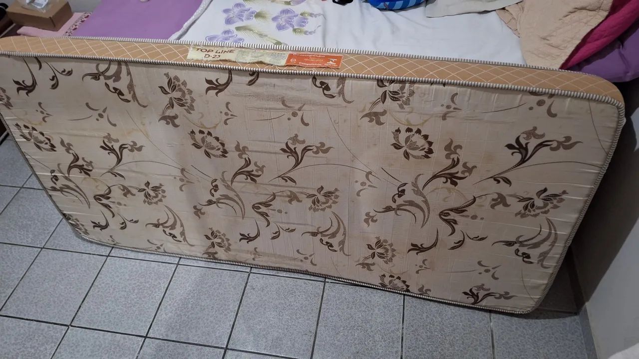 Cama Box Solteiro e Colchão Top Line D-23 - usados - Foto 3