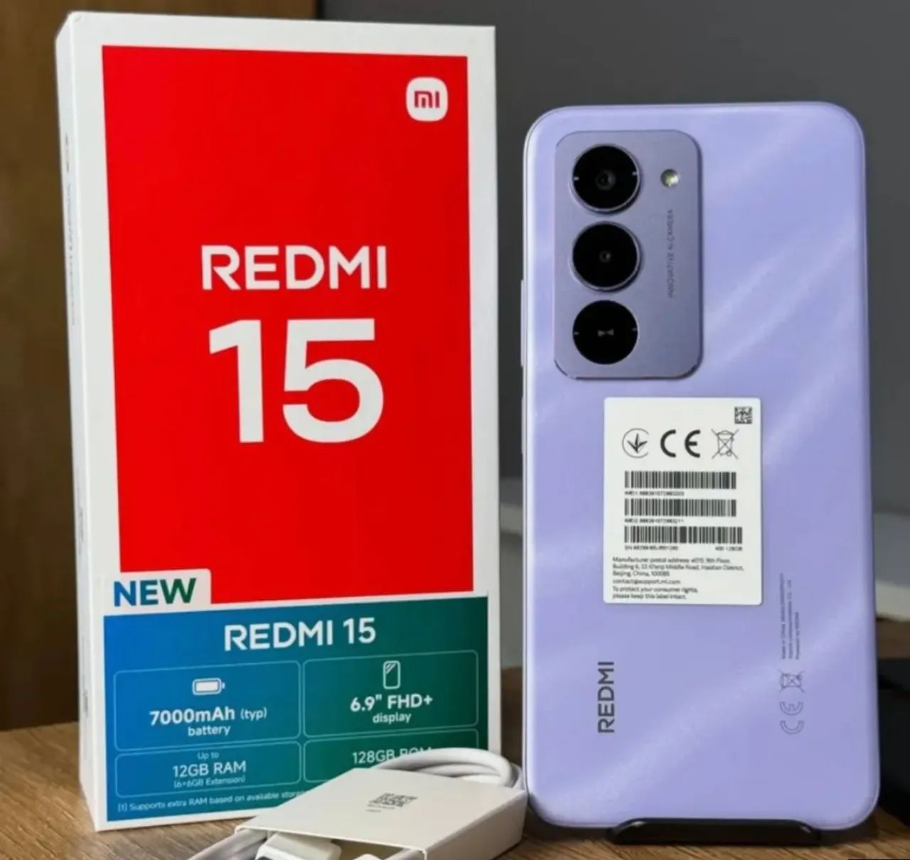 Celular Xiaomi Redmi 15 256/8 Roxo -- Lacrado Original com Garantia -- 